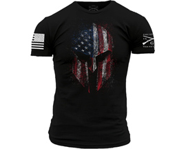 Grunt Style® Men's American Spartan 2.0 Short Sleeve Tee Shirt - Black