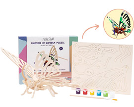 Hands Craft® 3D Wooden Puzzle & Paint Kit - Butterfly