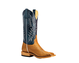 Horse Power Men's Antique Saddle Smooth/Blue Kombat Western Style Boots