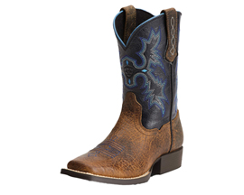 Youth Ariat Tombstone Western Boot in Earth & Black