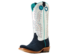 Ariat Women's Frontier Boon Western Boot in Polo Blue Roughout