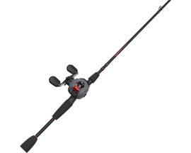 Quantum® Invade 662M LH Baitcast Reel and Fishing Rod Left Handed - Grey / Red