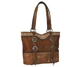 Trenditions® Justin Ostrich Tote Hair On Conchos - Tote