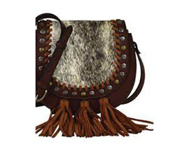 Trenditions® Tony Lama Crossbody Cognac With Hair On