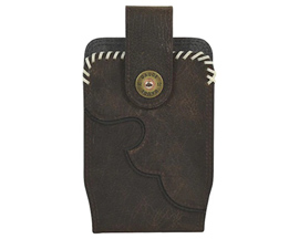 Trenditions® Justin Ostrich Cell Phone Case Holster - 12 Gauge Concho Cell