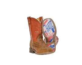 Tin Haul Children's Tin Haul Crossed Boots With Bald Eagle Sole  Square Toe Boots