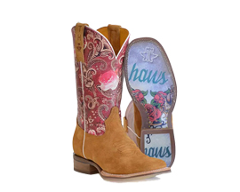 Tin Haul Women's Blooming Breeze Western Boot with Yeehaw Sole 