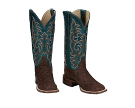 Justin Women's Full Quill Cowgal 13" Western Boot in Wild Cigar Brown