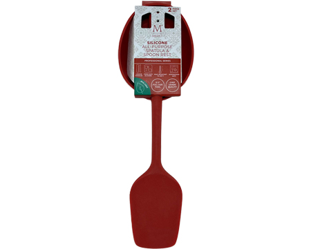 Medici® 2 pc. Silicone Spatula & Spoon Rest Set - Red