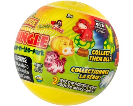 Orb® Arcade 2 pc. Glow-in-the-Dark SqwishLand Toys - Jungle