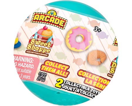 Orb® Arcade 2 pc. Sweet Shoppe Mini Erasers - Assorted