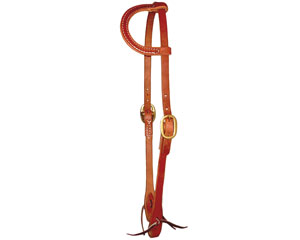 Sliding One Ear Headstall with Ties