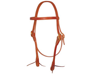 Straight Browband Headstall with Ties