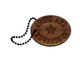Smith And Edwards® Logo Wood Keychain