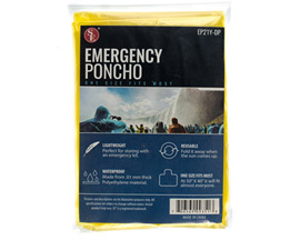 Sona Enterprises® Emergency Rain Poncho - Yellow