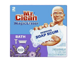 Mr Clean Magic Eraser Bath Scrubber, Febreze Freshness, 2-Ct.1 Pack 1 Pack