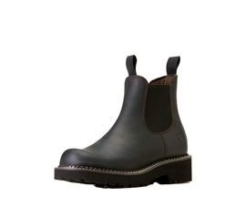 Ariat Women's Fatbaby Twin Gore Western Boot in Black Deertan