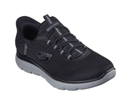 Skechers® Men's Wide Slip-Ins Summits High Range Tennis Shoes - Black/Charcoal
