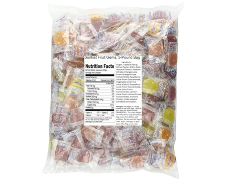 5lbs Sunkist Fruit Gems-Wrapped