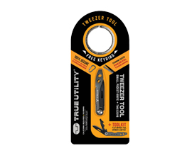 True Utility Keychain Tweezer Tool+ Pocket Knife