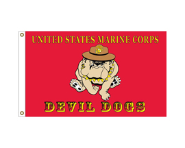USMC Devil Dog 3x5 Flag