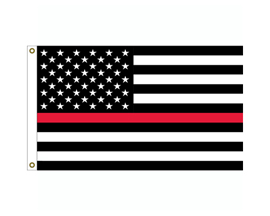 Red Line Honor Flag 3x5