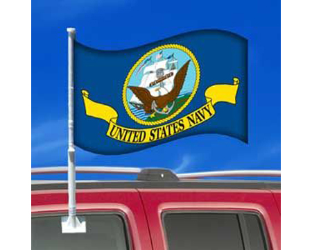 US Navy   Car Flag and Hanger 12x18