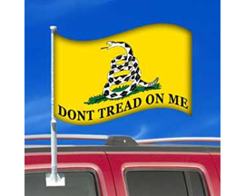 Dont Tread On Me Car Flag and Hanger 12”x18”