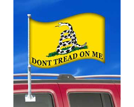 Dont Tread On Me Car Flag and Hanger 12x18