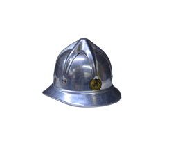 Bulgarian Aluminum Fireman Helmet Used