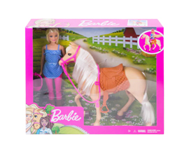Riding Barbie & Horse Doll Set