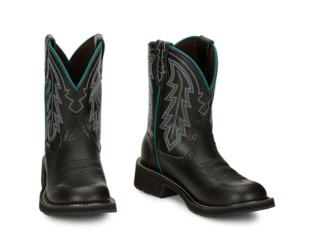 Justin Ladies Gypsy Lyla Round Toe Boots in Black