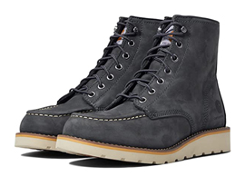 Carhartt  Women's 6" Moc Soft Toe Wedge Work Boot in Dark Grey Nubuck