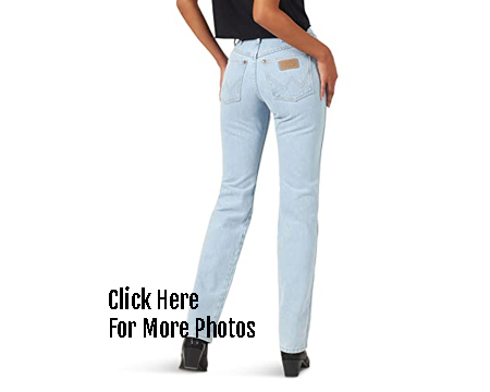 Wrangler Womens Cowboy Cut High Rise Slim Fit Tapered Leg Jeans in Bleach Wash