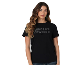 Wrangler Women's Long Live Cowboys T-Shirt in Black