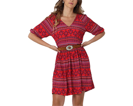 Wrangler Retro Americana Dress in Red