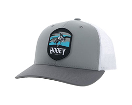 HOOEY Youth Adjustable Snapback Mesh Back Trucker Hat Cheyenne - Grey/White