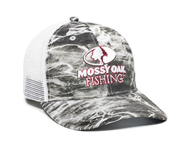 Mossy Oak Fishing Snapback Cap in  Manta/ White