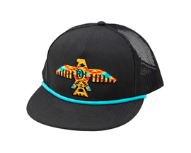 Red Dirt Hat Company Johnny Cap Black/Black/Turquois Thunderbird