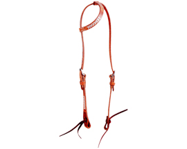 Nevada  Single Ear 5/8" Headstall with Rawhide Accents