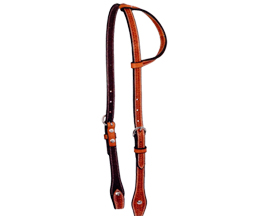 5/8" Spider Stamped Single Ear Headstall