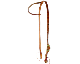 5/8" Leather Harness Light Oiled Slip Ear Headstall