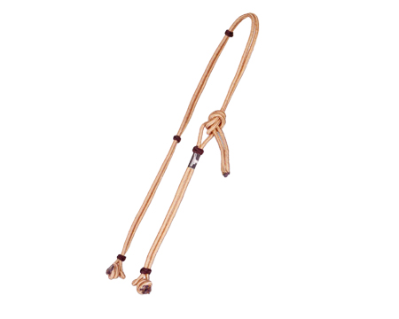 1/4" Diamond Braid Tan Nylon Rope Headstall with Quick Adjustments