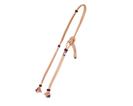 1/4" Diamond Braid Tan Nylon Rope Headstall with Quick Adjustments