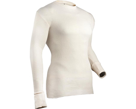 Indera® Men's Maximum Weight Thermal Crews Top - Natural White