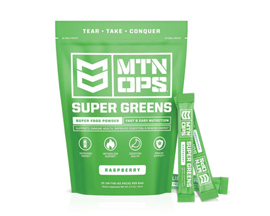 MTN OPS Super Greens Super Food Powder Raspberry Flavor 
