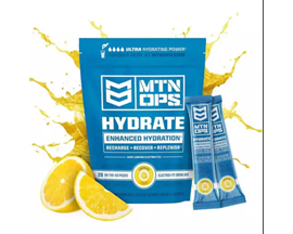 MTN OPS Hydrate Electrolyte Powder 20 Serving On-The-Go Packs Lemonade 