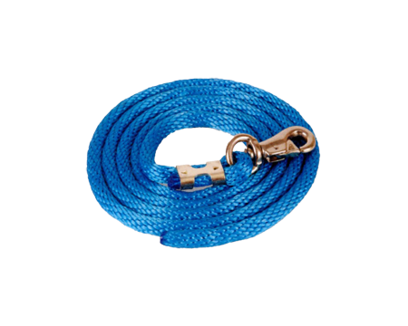 Mustang Manufacturing® 5/8 in. Poly Lead Rope with Brass Bull Snap - 9 ft. length- Pick Your Color