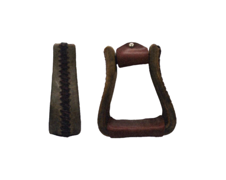 Deep Rawhide Roper Covered Stirrup