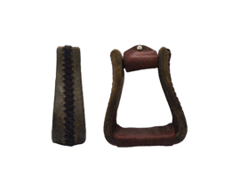 Deep Rawhide Roper Covered Stirrup